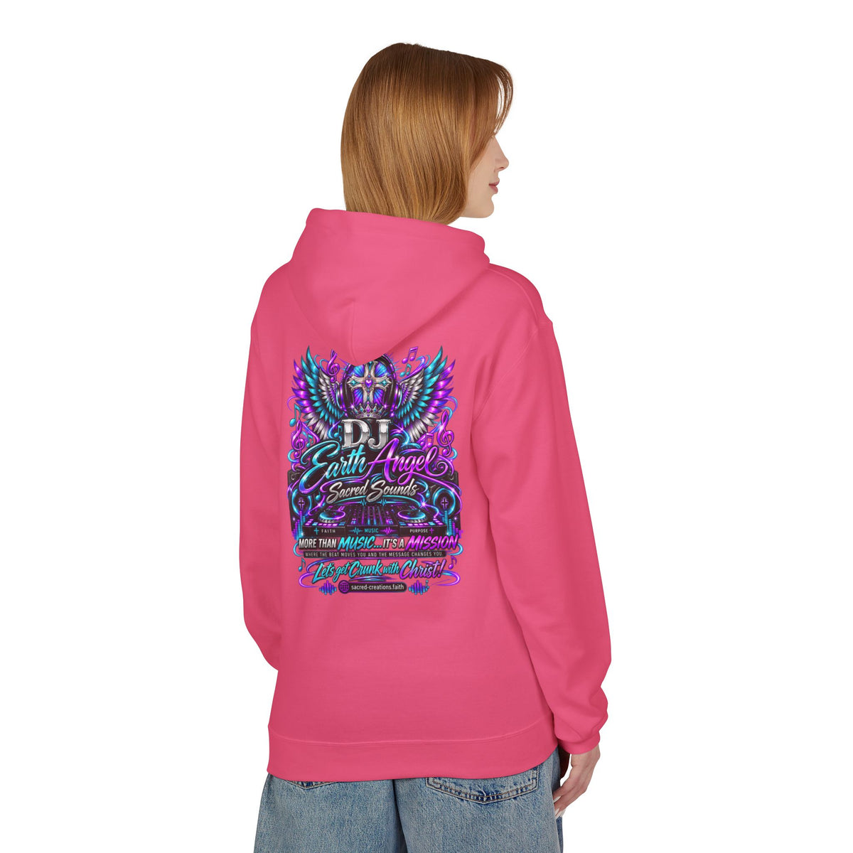 Angel Wings Hoodie — 'Earth Angel' Vaporwave Graphic Pullover