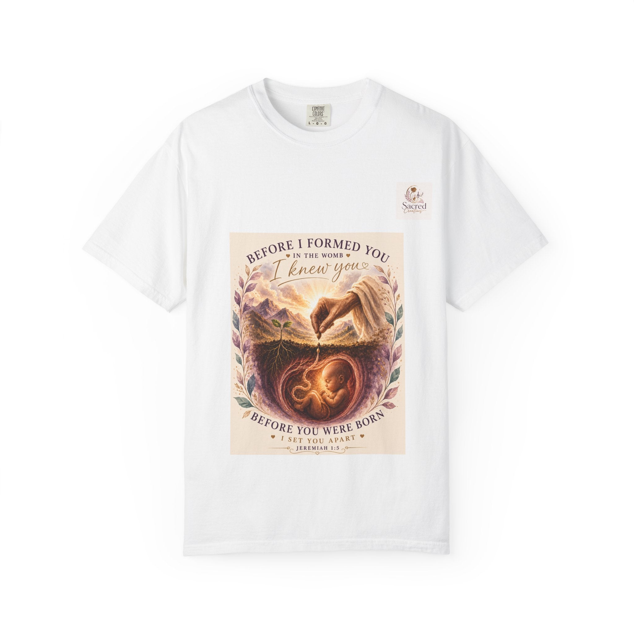 T-Shirt — "Before I Formed You I Knew You" Spiritual Motherhood Tee
