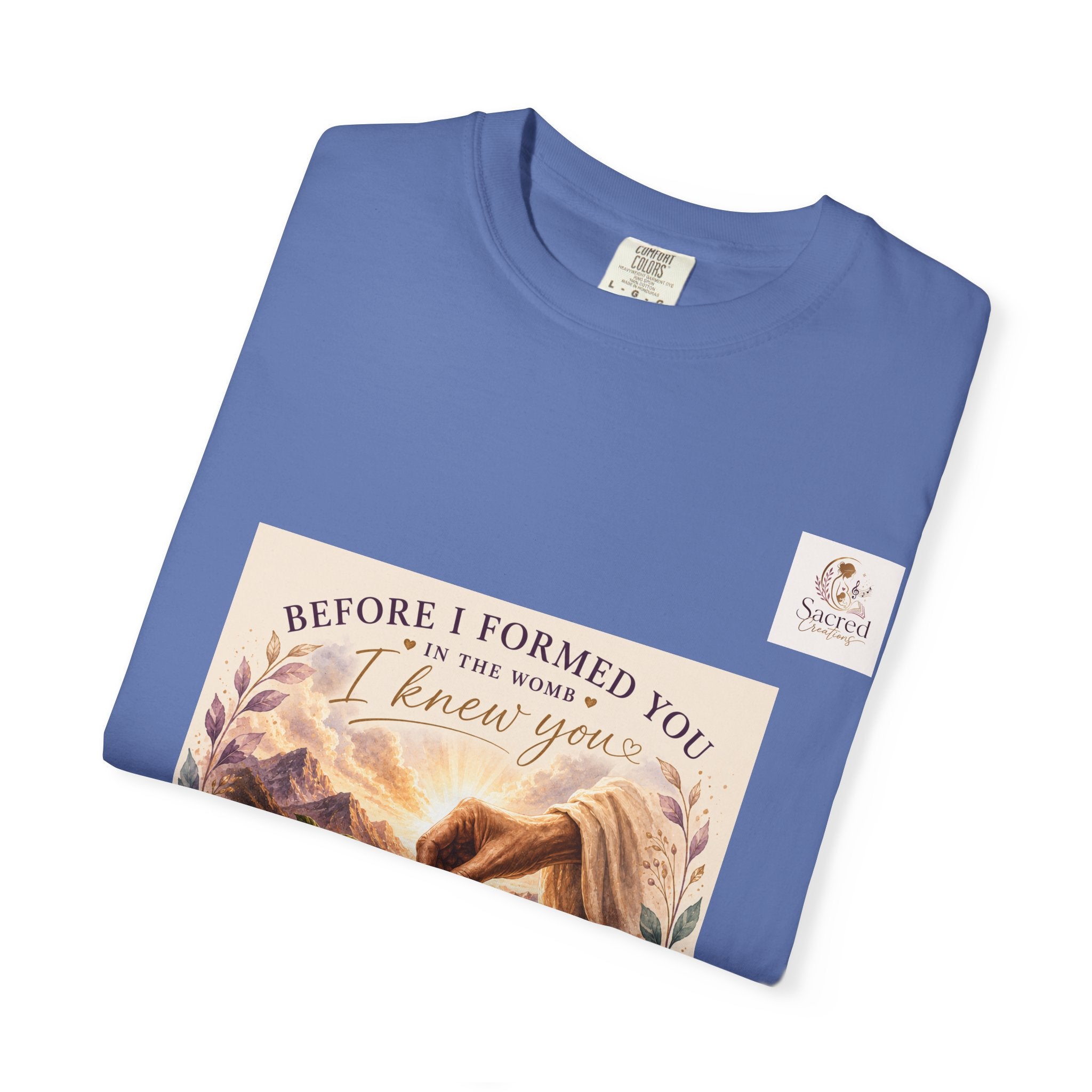 T-Shirt — "Before I Formed You I Knew You" Spiritual Motherhood Tee