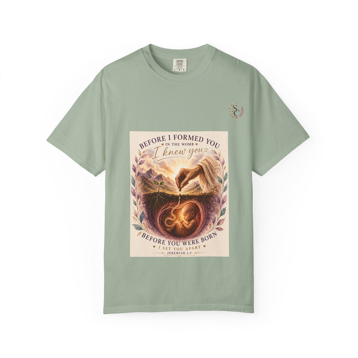 T-Shirt — "Before I Formed You I Knew You" Spiritual Motherhood Tee