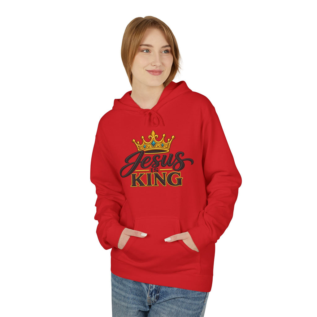 Jesus King Hoodie — Crowned Faith Christian Pullover