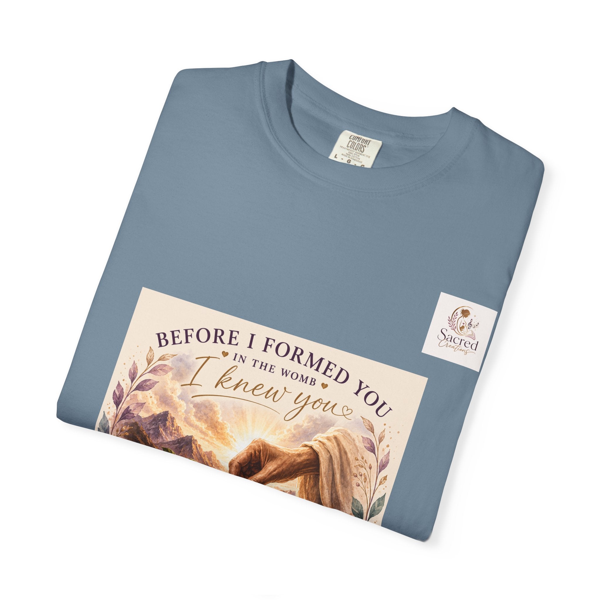 T-Shirt — "Before I Formed You I Knew You" Spiritual Motherhood Tee