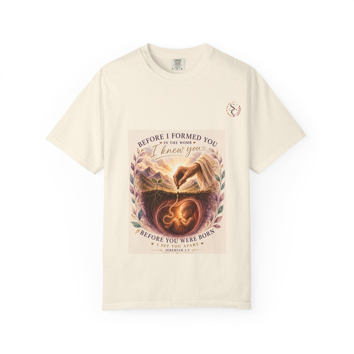 T-Shirt — "Before I Formed You I Knew You" Spiritual Motherhood Tee