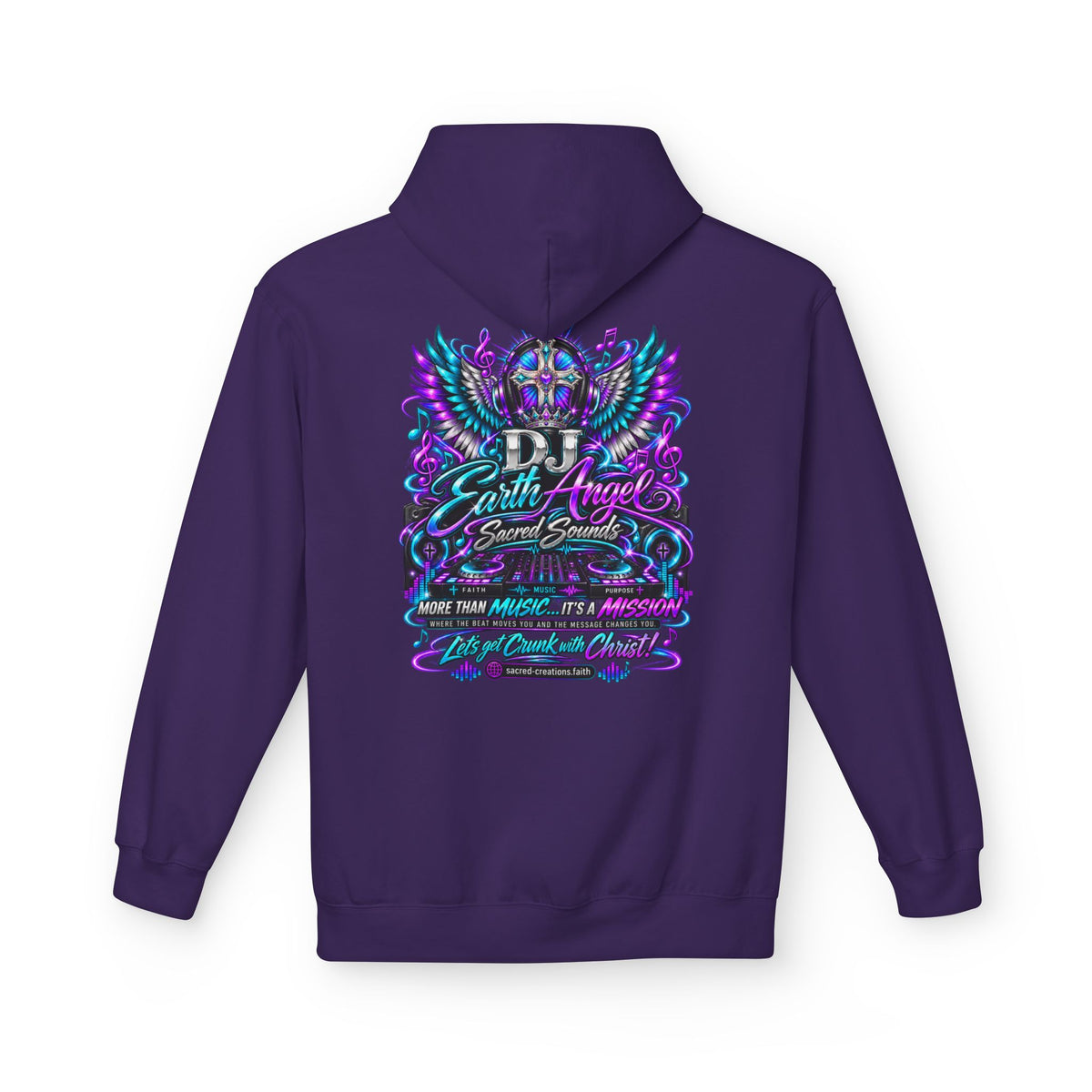 Angel Wings Hoodie — 'Earth Angel' Vaporwave Graphic Pullover