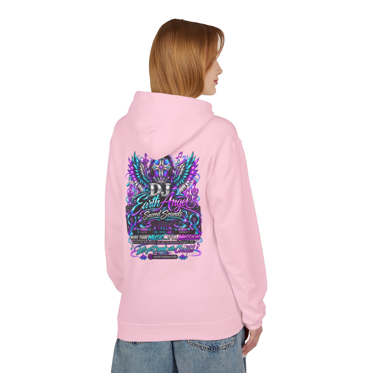 Angel Wings Hoodie — 'Earth Angel' Vaporwave Graphic Pullover