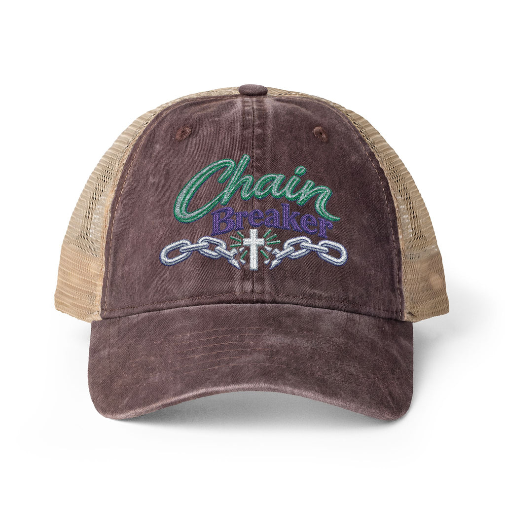 Women's "Chain Breaker" Washed Mesh-Back Cap