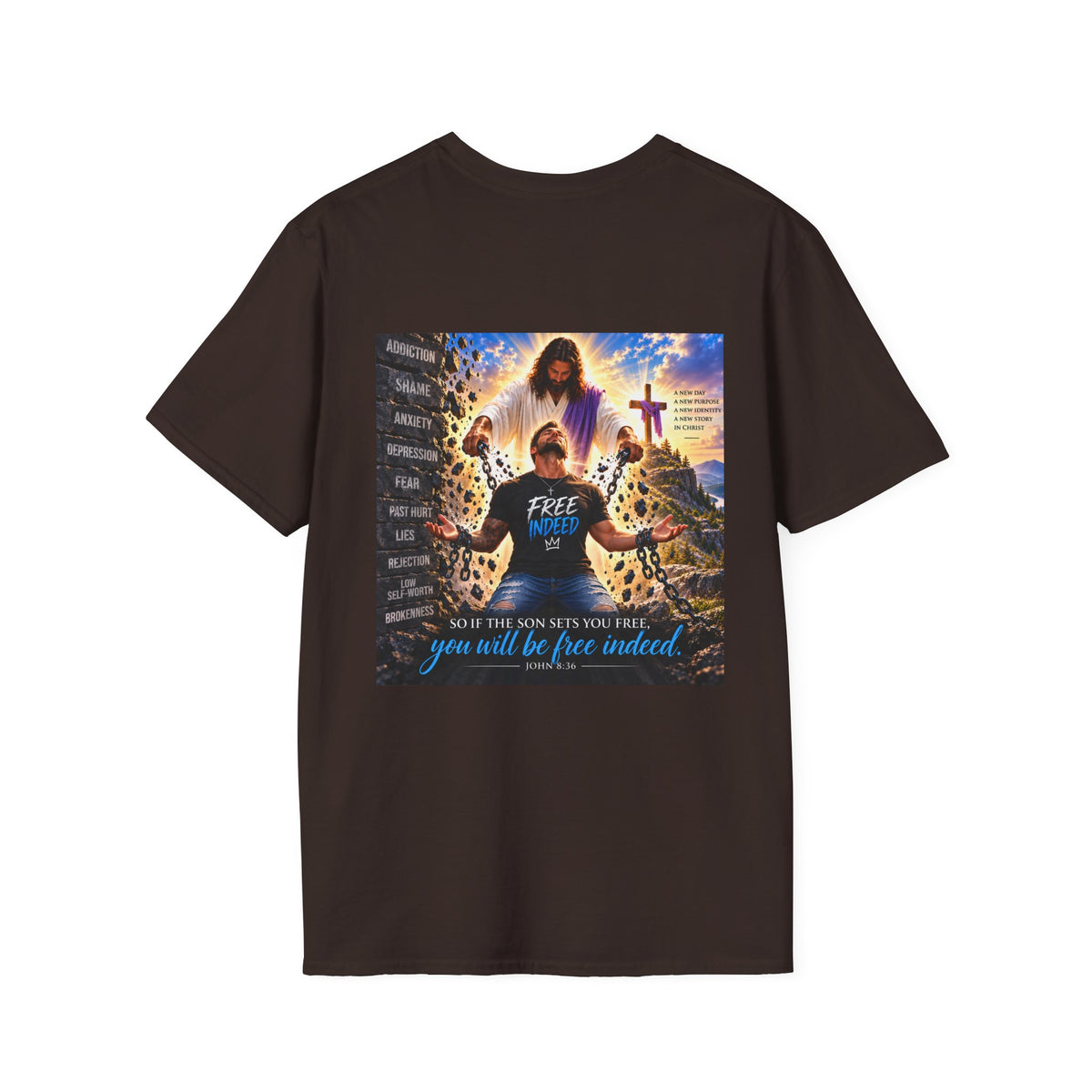 Men's Chain Breaker Christian T‑Shirt — Caucasian