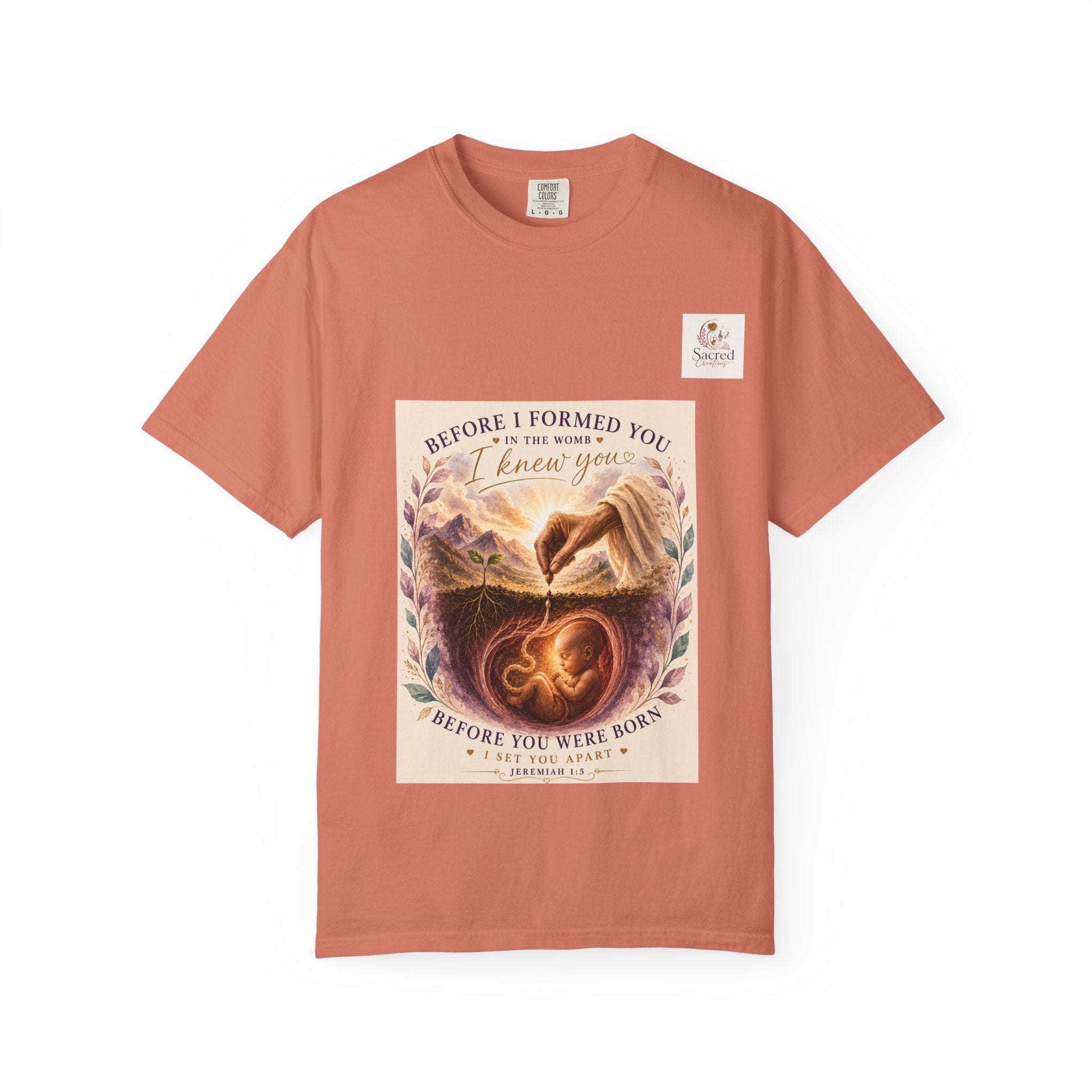 T-Shirt — "Before I Formed You I Knew You" Spiritual Motherhood Tee