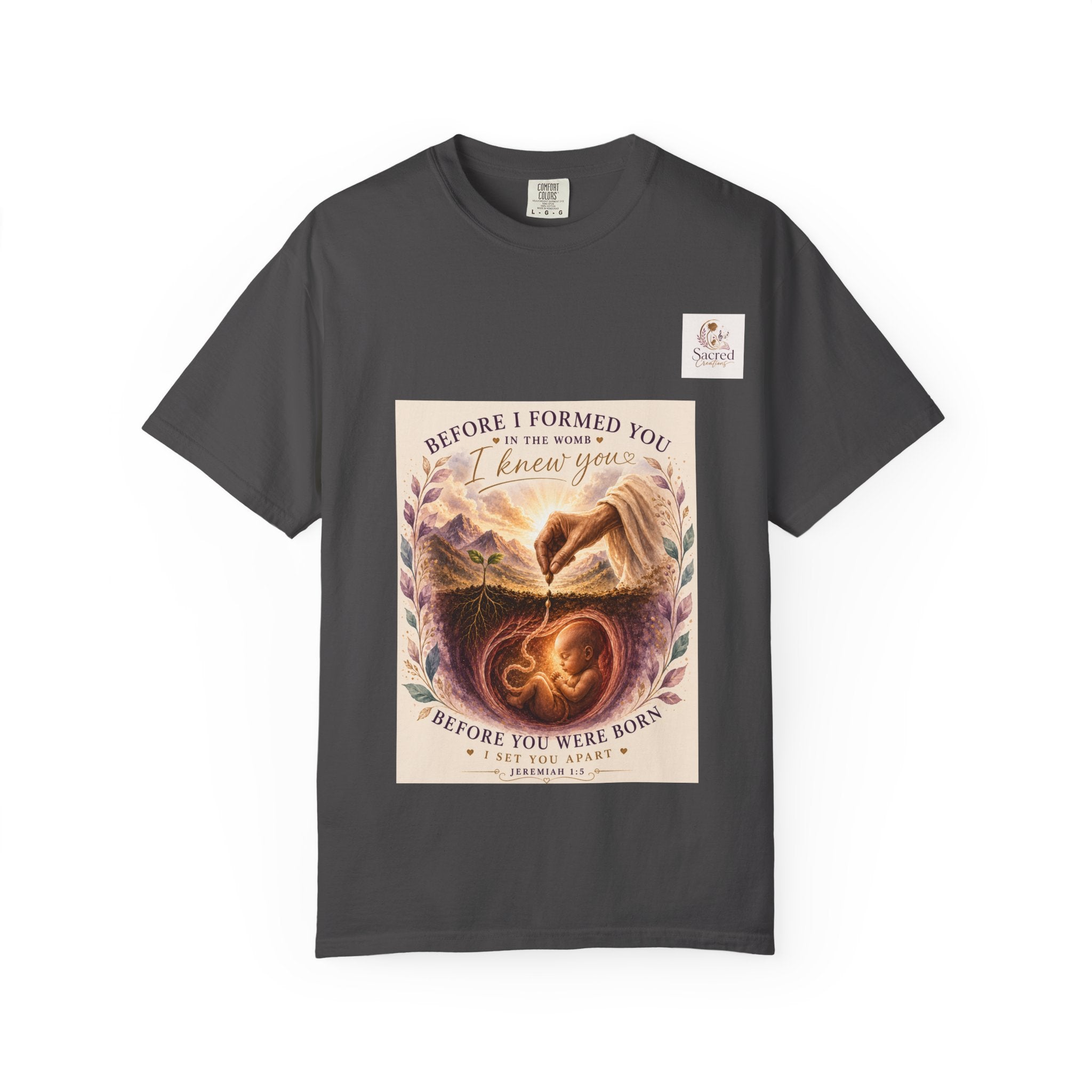 T-Shirt — "Before I Formed You I Knew You" Spiritual Motherhood Tee