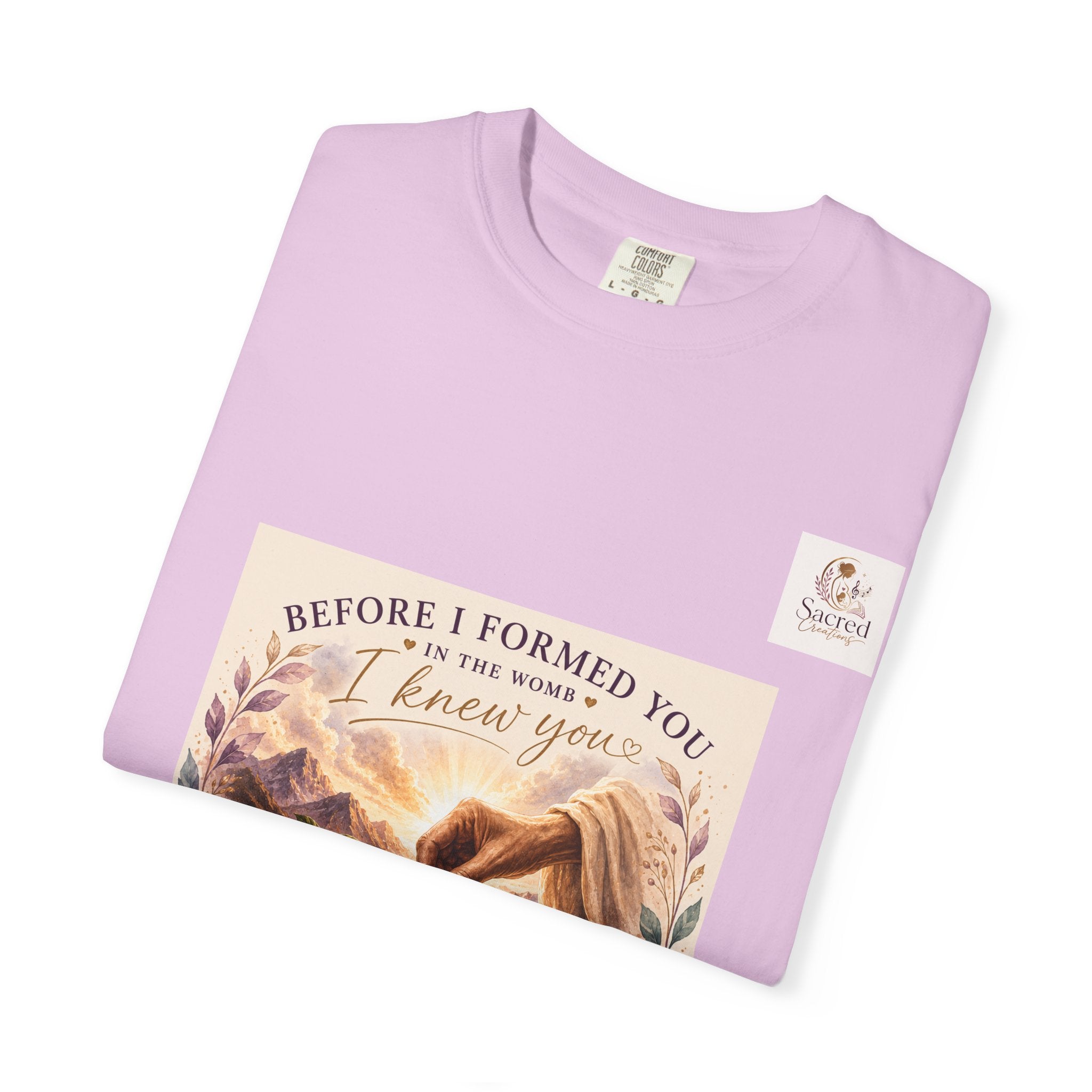 T-Shirt — "Before I Formed You I Knew You" Spiritual Motherhood Tee