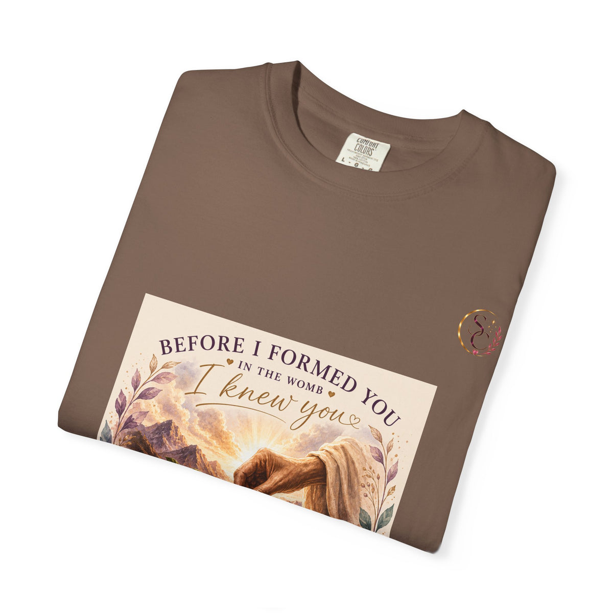 T-Shirt — "Before I Formed You I Knew You" Spiritual Motherhood Tee