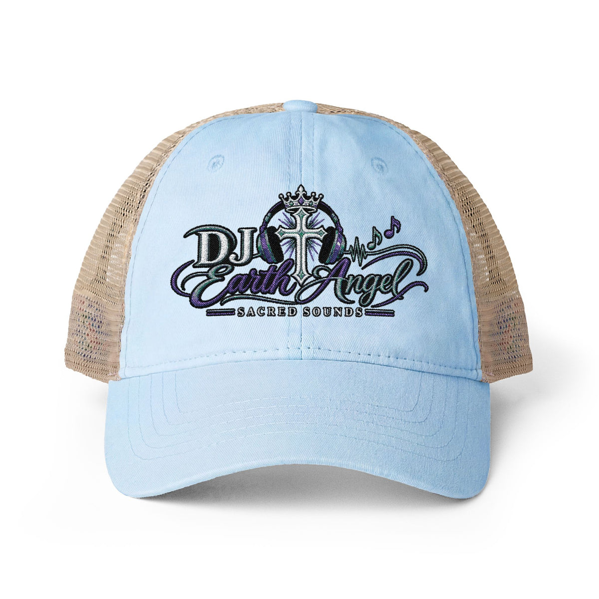 Women's "DJ Earth Angel" Washed Mesh-Back Cap