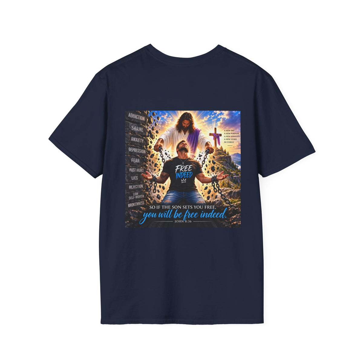 Men's Chain Breaker Christian T‑Shirt — Caucasian