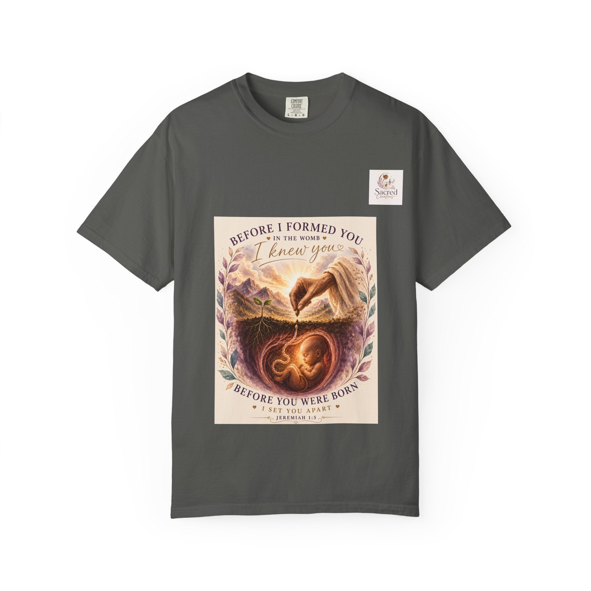 T-Shirt — "Before I Formed You I Knew You" Spiritual Motherhood Tee