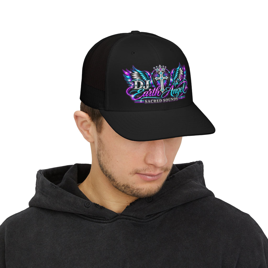 Snapback Trucker Cap — DJ Earth Angel Sacred Sounds Winged Logo