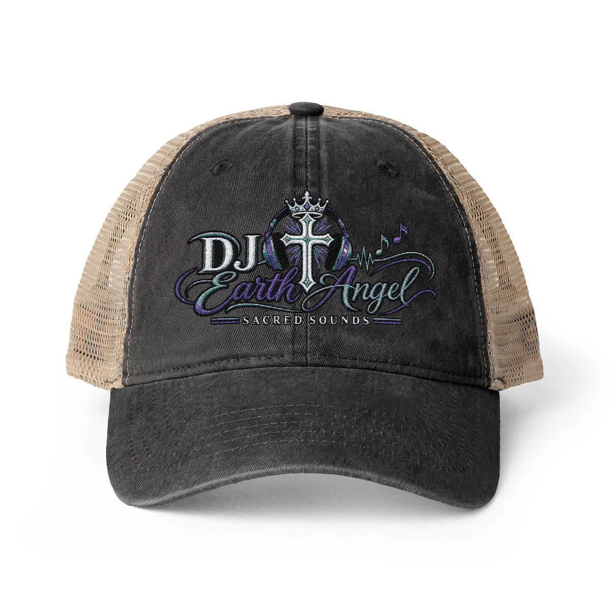 Women's "DJ Earth Angel" Washed Mesh-Back Cap