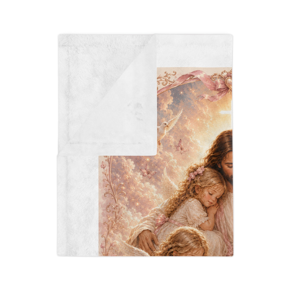 Christian Velveteen Blanket — "Fearfully and Wonderfully Made" Scripture Throw