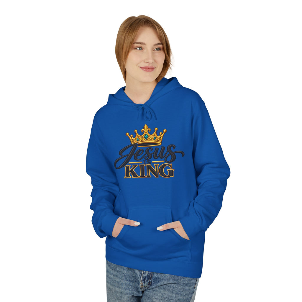 Jesus King Hoodie — Crowned Faith Christian Pullover