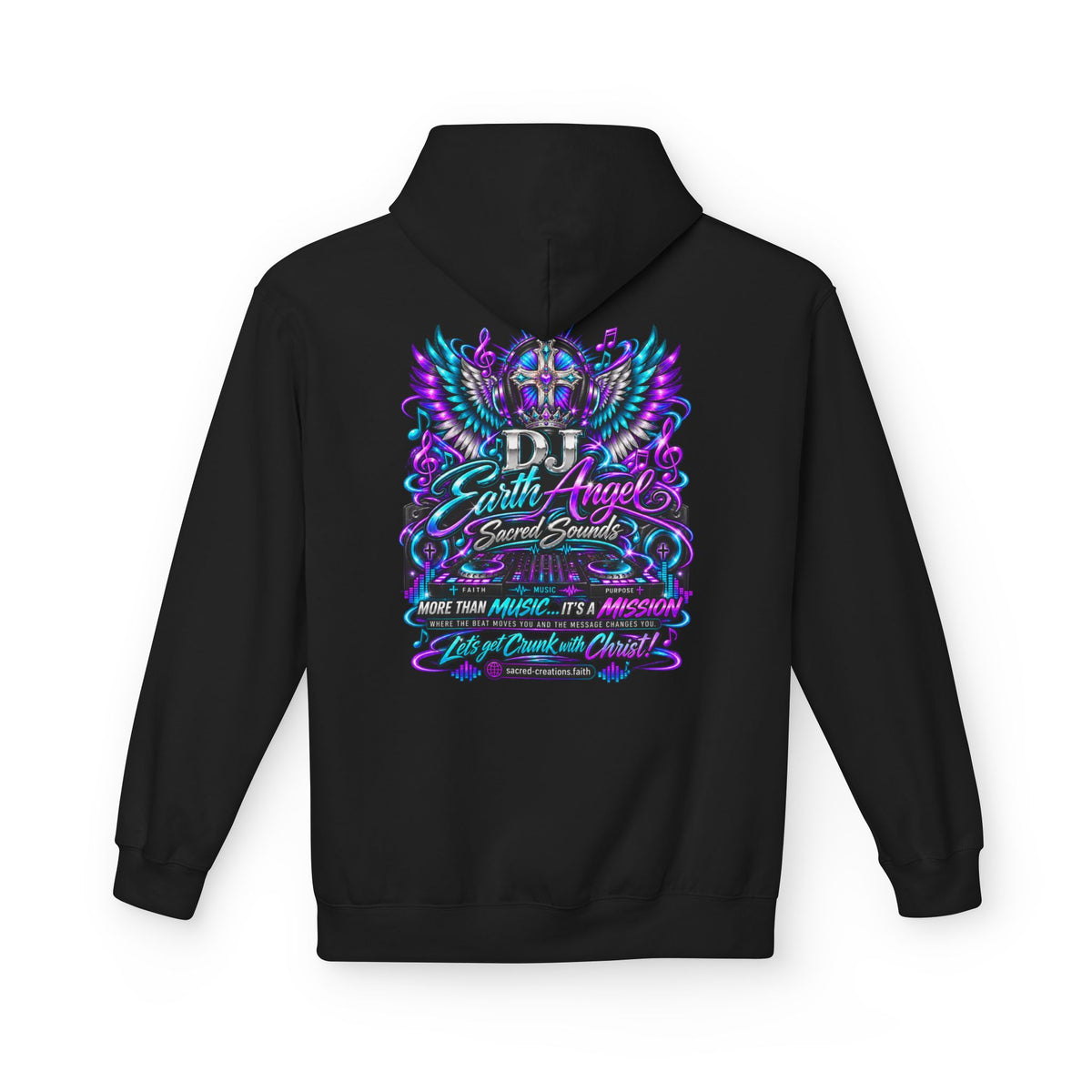 Angel Wings Hoodie — 'Earth Angel' Vaporwave Graphic Pullover