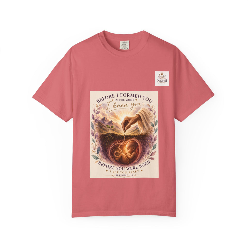 T-Shirt — "Before I Formed You I Knew You" Spiritual Motherhood Tee