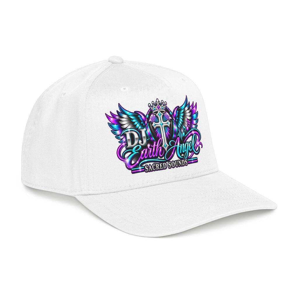DJ Earth Angel Baseball Cap — Sacred Sounds Winged Cross Hat