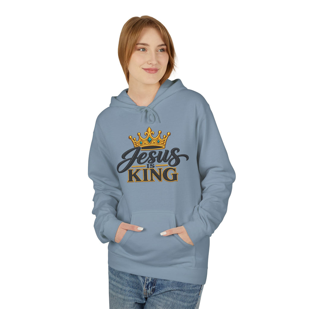 Jesus King Hoodie — Crowned Faith Christian Pullover