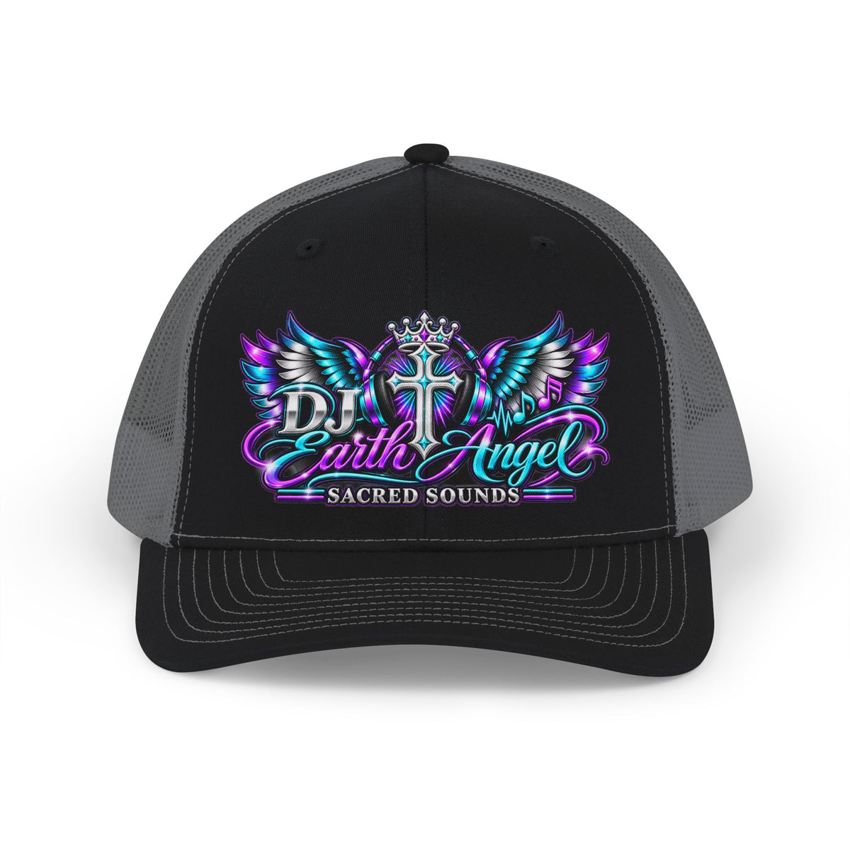 Snapback Trucker Cap — DJ Earth Angel Sacred Sounds Winged Logo