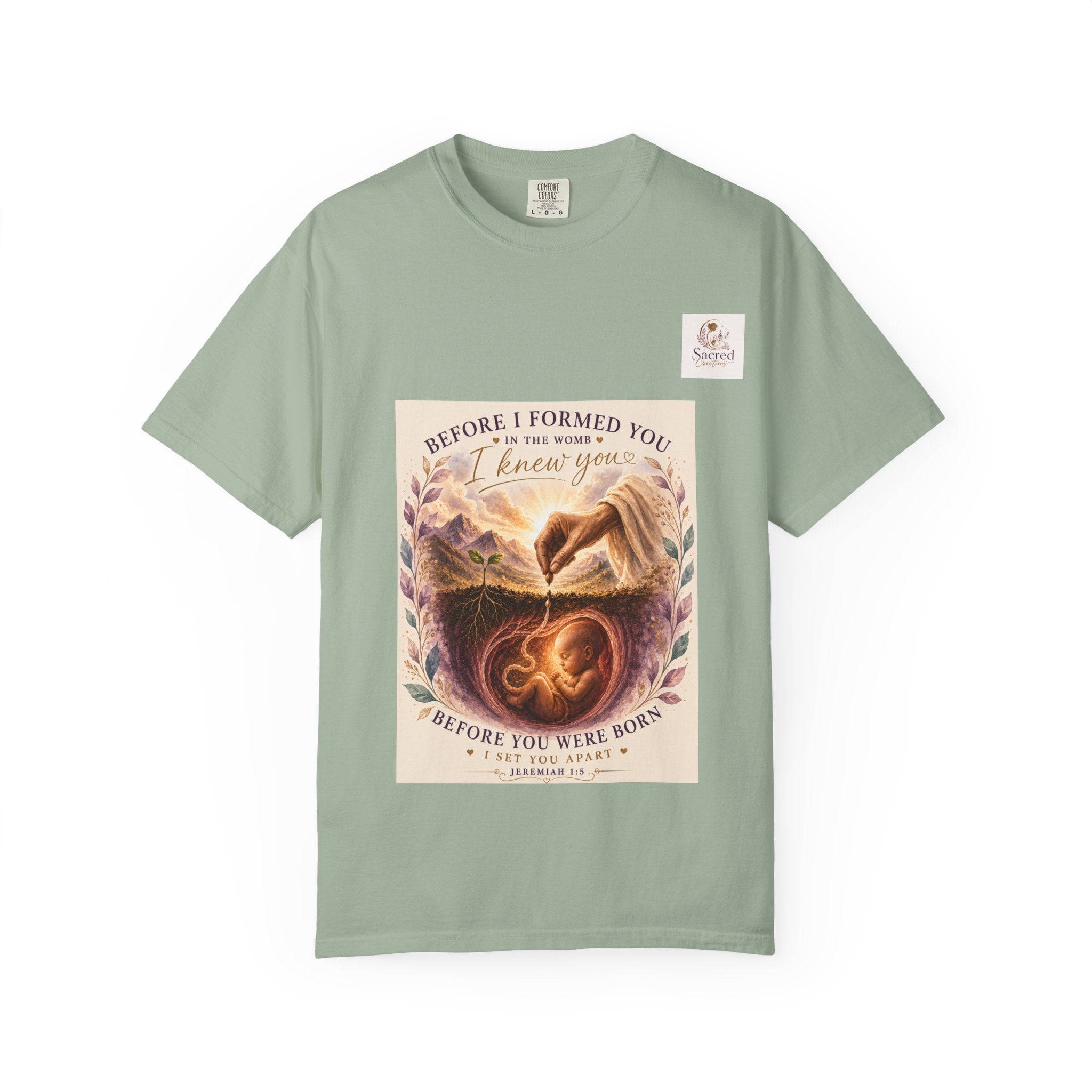 T-Shirt — "Before I Formed You I Knew You" Spiritual Motherhood Tee