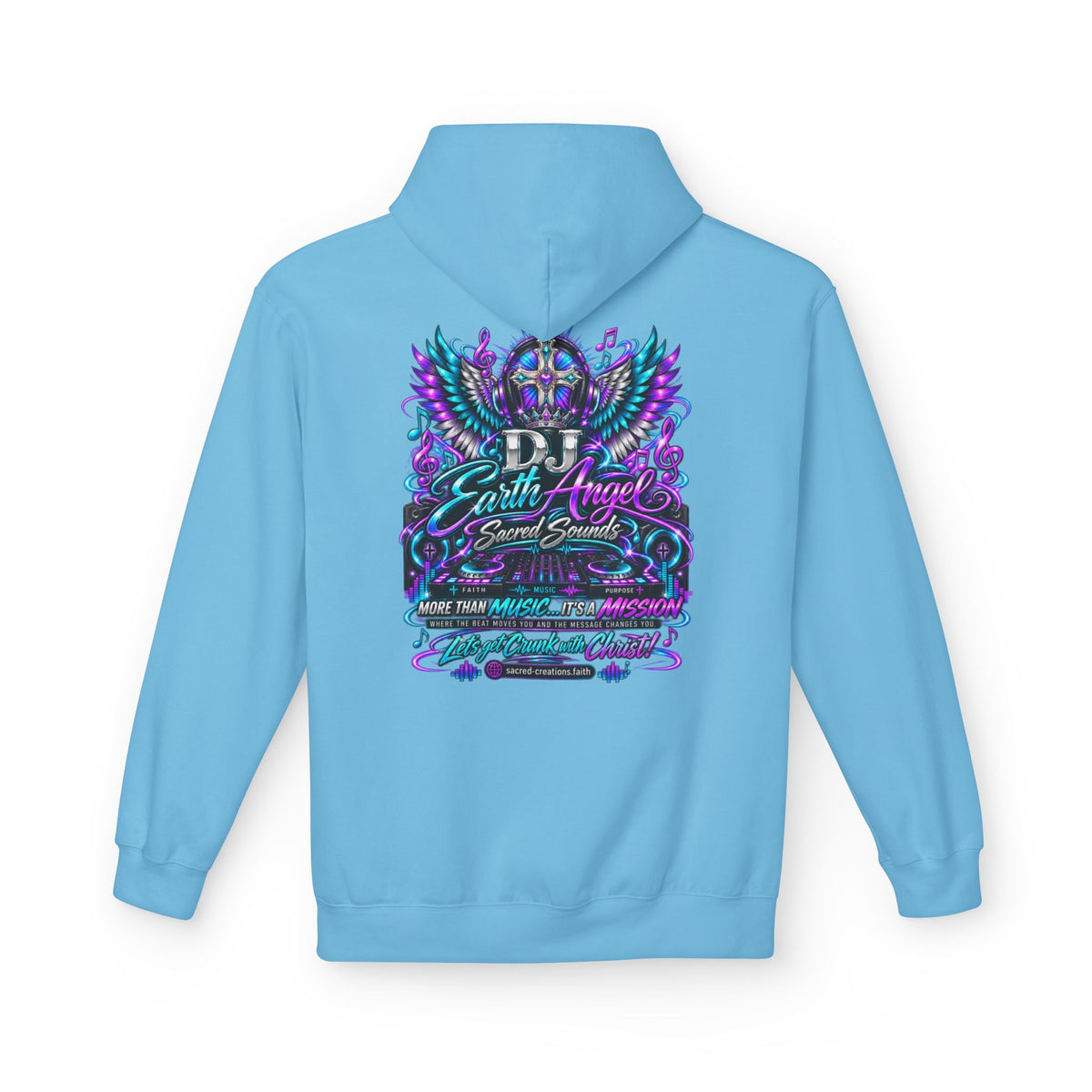 Angel Wings Hoodie — 'Earth Angel' Vaporwave Graphic Pullover