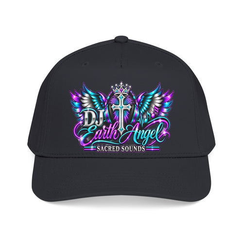 DJ Earth Angel Baseball Cap — Sacred Sounds Winged Cross Hat