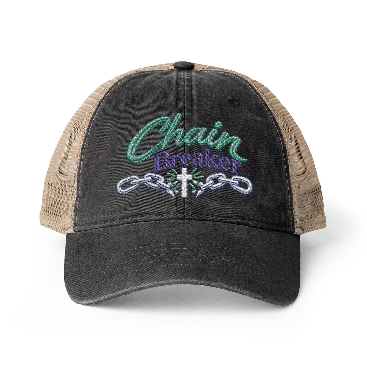 Women's "Chain Breaker" Washed Mesh-Back Cap