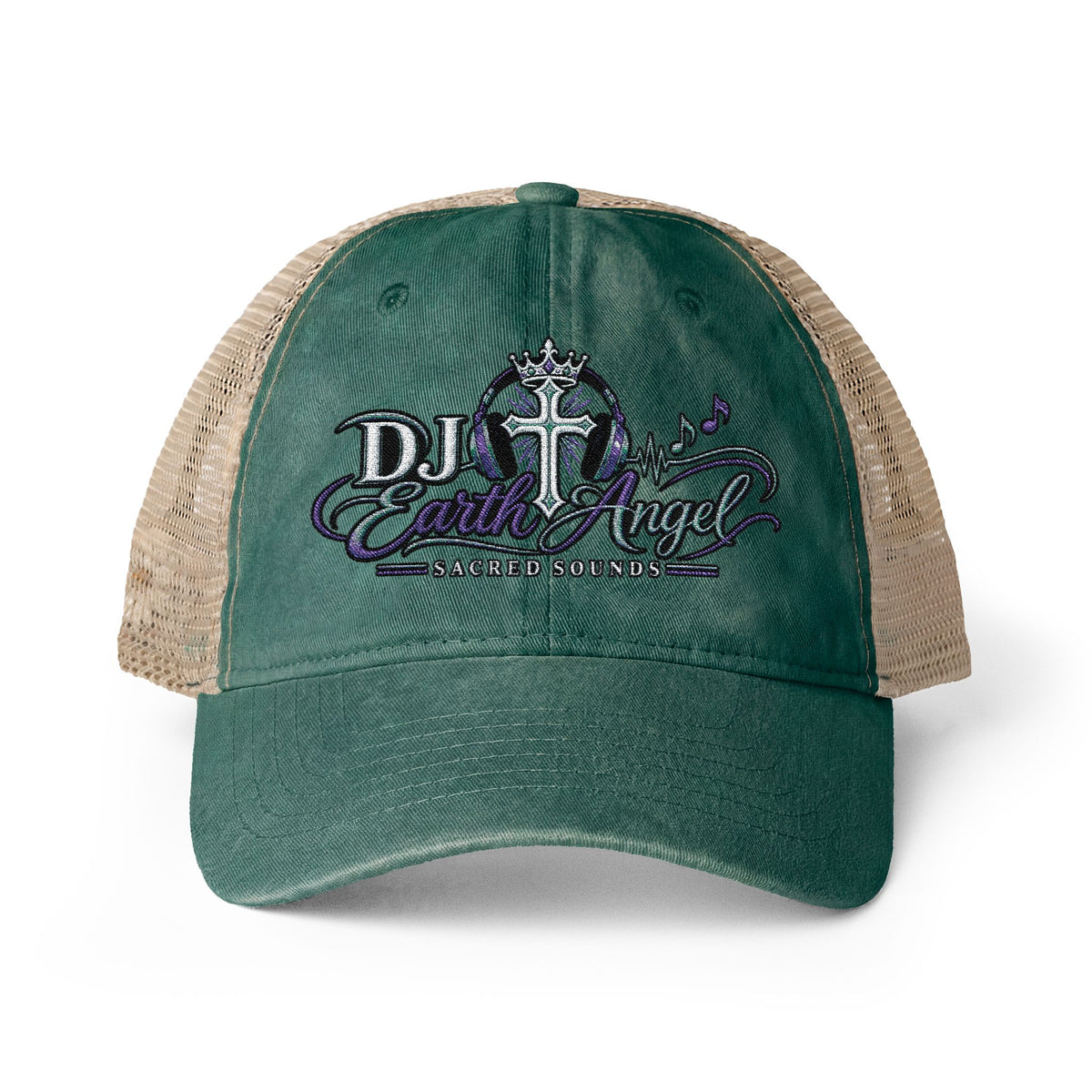 Women's "DJ Earth Angel" Washed Mesh-Back Cap
