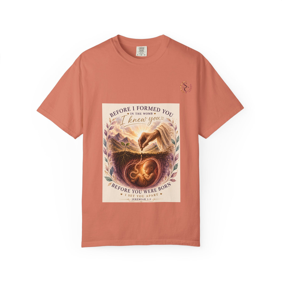 T-Shirt — "Before I Formed You I Knew You" Spiritual Motherhood Tee