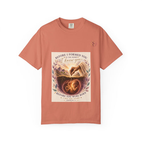 T-Shirt — "Before I Formed You I Knew You" Spiritual Motherhood Tee