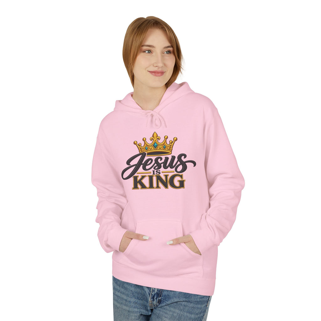 Jesus King Hoodie — Crowned Faith Christian Pullover