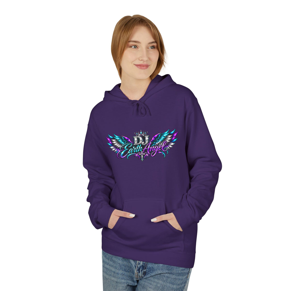 Angel Wings Hoodie — 'Earth Angel' Vaporwave Graphic Pullover