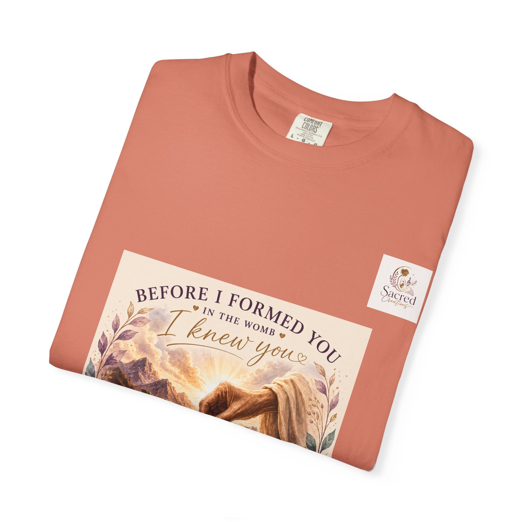 T-Shirt — "Before I Formed You I Knew You" Spiritual Motherhood Tee