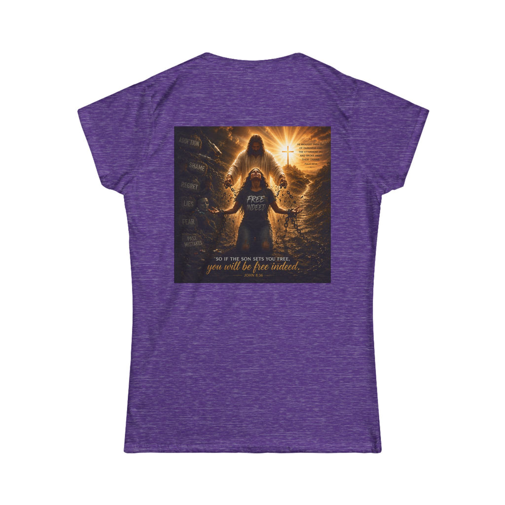 Women’s Chain Breaker Tee – Inspirational 'You Will Be Free Indeed' Graphic Shirt