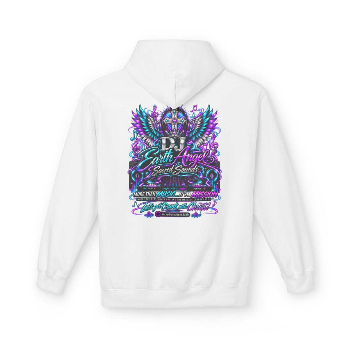 Angel Wings Hoodie — 'Earth Angel' Vaporwave Graphic Pullover