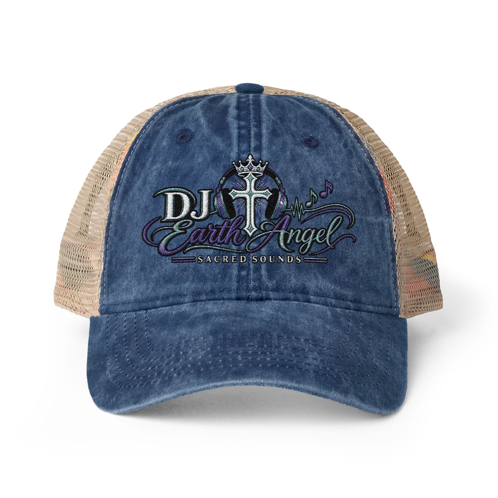 Women's "DJ Earth Angel" Washed Mesh-Back Cap