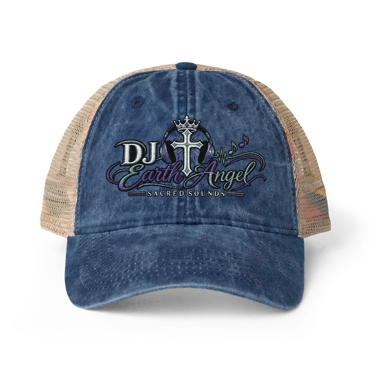 Women's "DJ Earth Angel" Washed Mesh-Back Cap