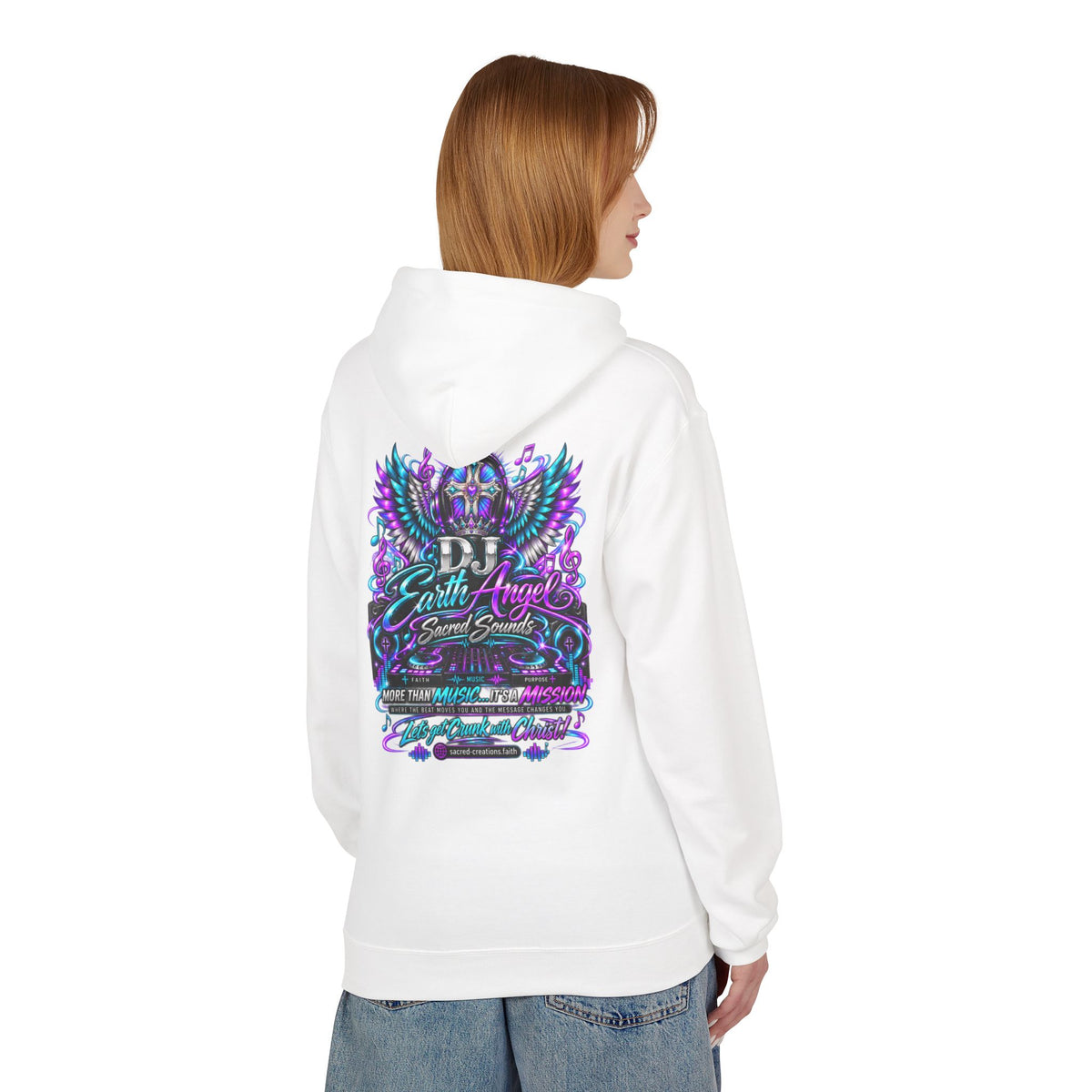 Angel Wings Hoodie — 'Earth Angel' Vaporwave Graphic Pullover