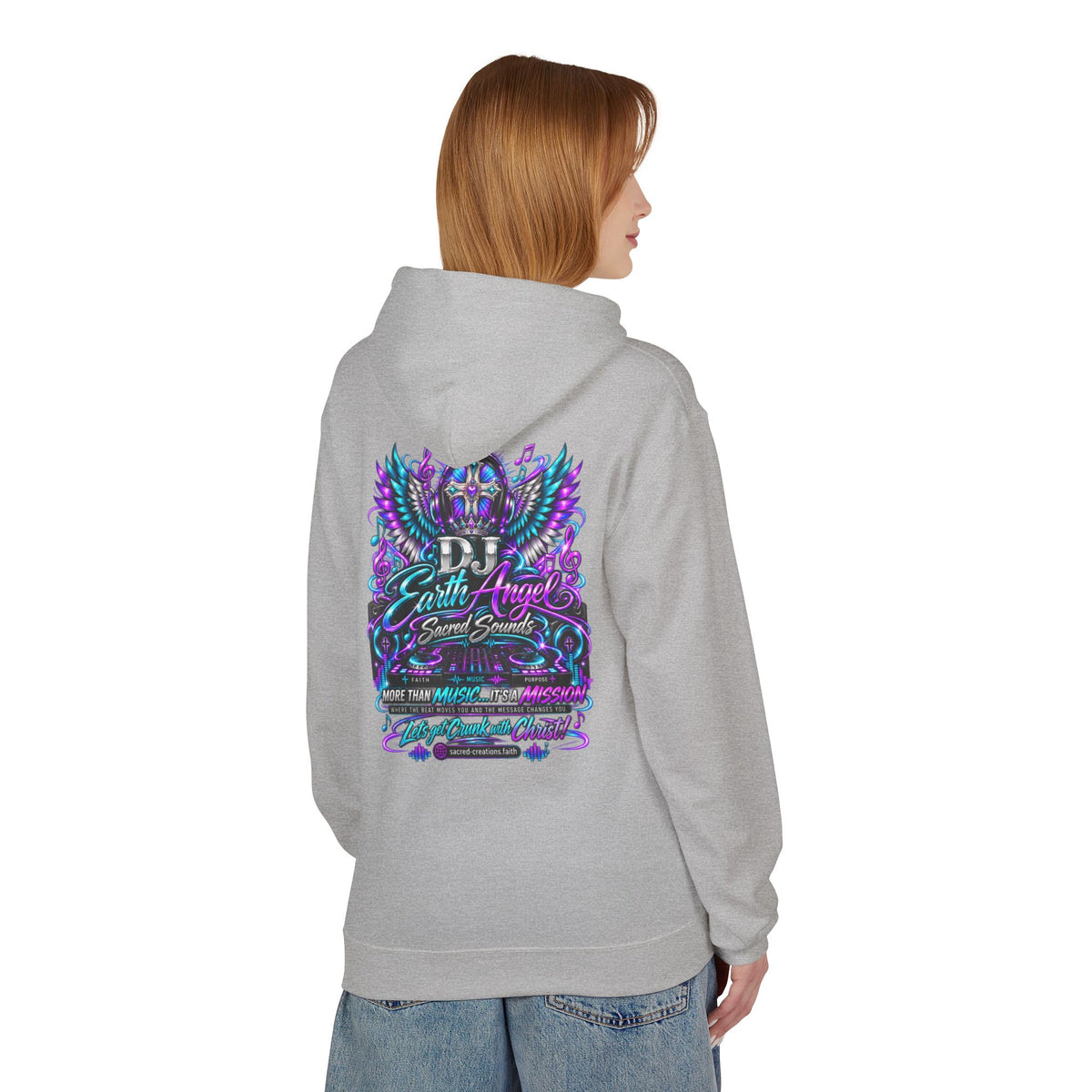 Angel Wings Hoodie — 'Earth Angel' Vaporwave Graphic Pullover