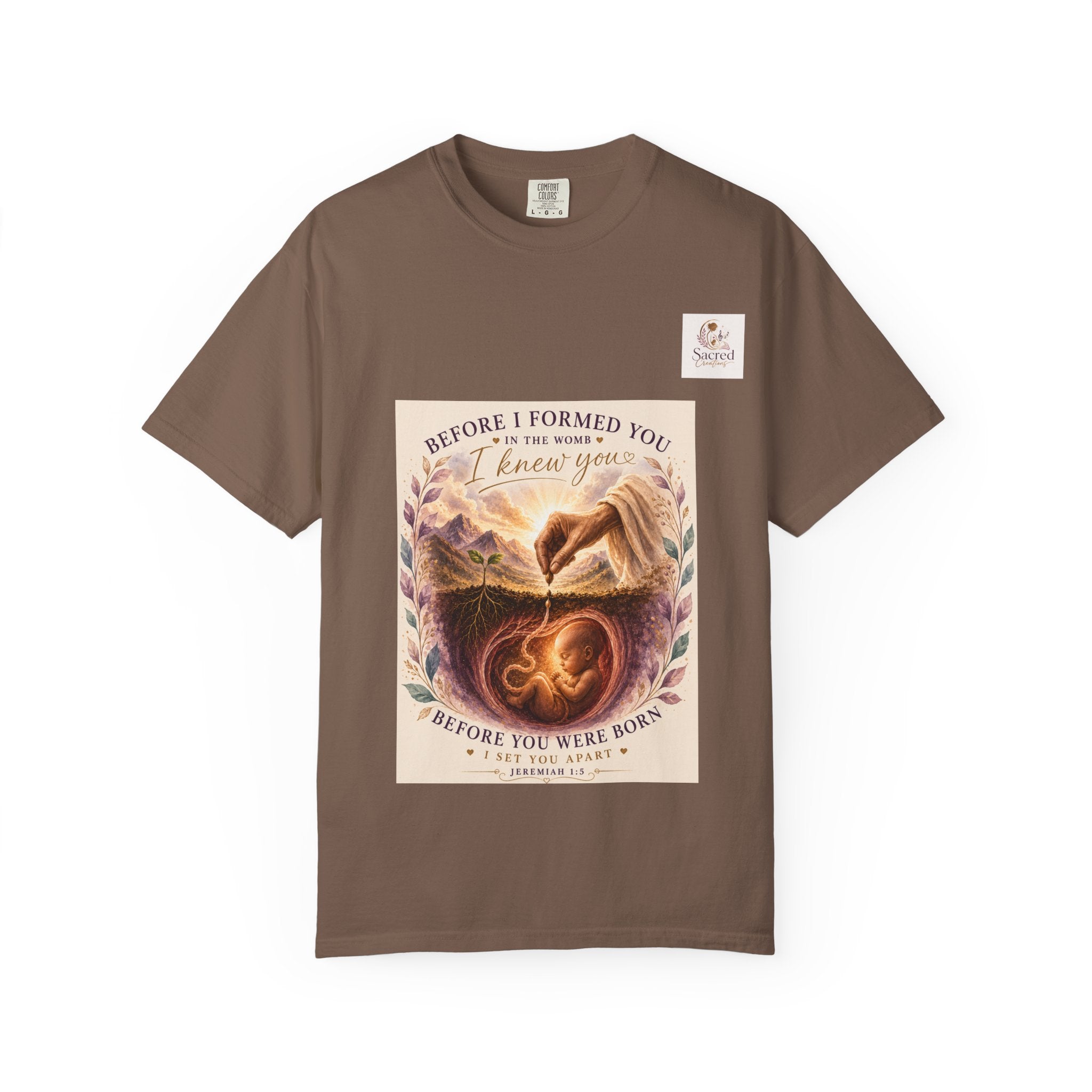 T-Shirt — "Before I Formed You I Knew You" Spiritual Motherhood Tee