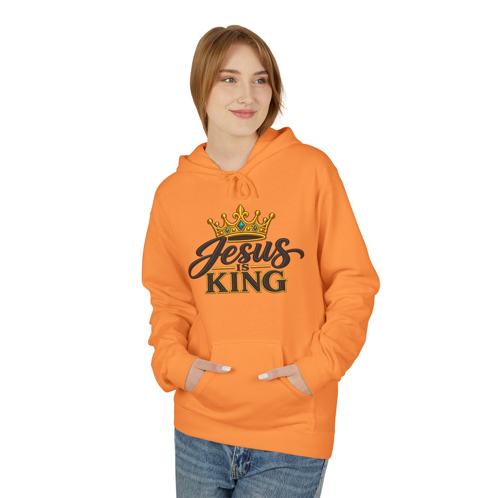 Jesus King Hoodie — Crowned Faith Christian Pullover