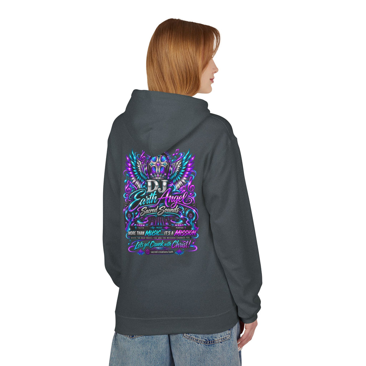 Angel Wings Hoodie — 'Earth Angel' Vaporwave Graphic Pullover